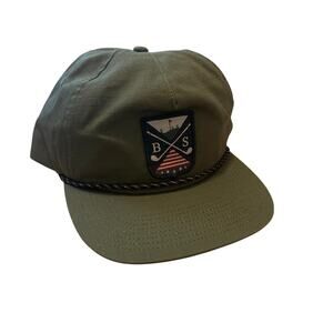 Boston Scott Golf Hat Green SnapBack Embroidered Logo Rope Front